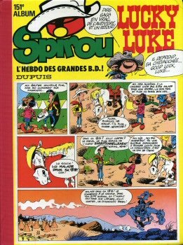 Spirou - reliure n° 151 - 2112 (05-10-78) à 2124 (28-12-1978) - 1978 - couverture Morris (Lucky Luke)