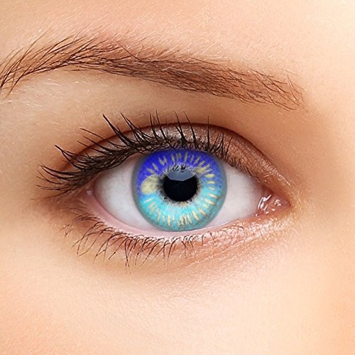 Preisvergleich Produktbild Farbige Kontaktlinsen HEROES OF COSPLAY COMIC ANIME Serie für Cosplay, GUT DECKEND, AUSDRUCKSSTARK, BEQUEM zu tragen (Dunkelblau)