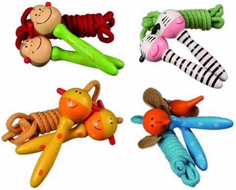 Girls, Girl, Boy, Boys, Child, Children, Kid - Wooden Black &amp; White Zebra Skipping Rope - Top, Most, Best Popular Toys, Games For Stocking Fillers - Suitable Age 3+
