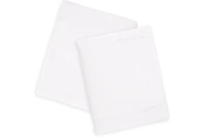 TI TIN Pack de 2 sábanas bajeras 100% algodón Ajustables Color Blanco – 50x80 cm – para capazo, colchón, moisés o minicuna – Transpirables y Suaves – Fácil Lavado y aptas para Secadora