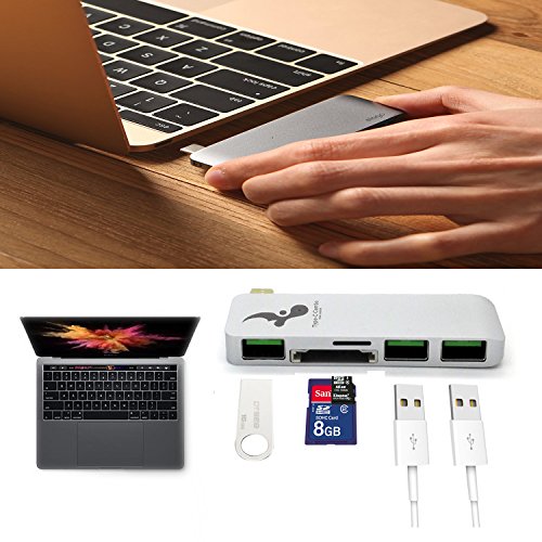 Typ C USB 3.0 High Speed 3 in 1 Combo Hub für Macbook USB C Hub mit 3 USB 3.0 1 SD Port und 1 USB C Port Ultra Leicht Mobil für Type C Computer und Tablets Wie MacBook Pro 2016 MacBook 2015 2016 Google Chromebook 2016 - 5