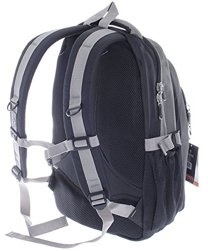 RUCKSACK mit Laptopfach HN2451 Schulrucksack Freizeitrucksack Sportrucksack Daypack groß Nylon 47cmx30cmx20cm (HxBxT) (Schwarz) - 5