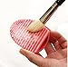 Demarkt Brushegg Makeup Brush Cleaning Glove Silicone Glove for Cosmetic Brush Cleaning Foundation Makeup Tools(Pink)