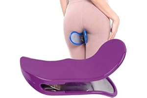 TMISHION Attrezzo per esercizi con la coscia, Trainer per l'osso, Attrezzo per la muscolatura del pavimento pelvico e della coscia, Esercizi per la coscia regolabile Attrezzo per il sollevamento(Viola)