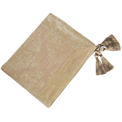 Riva Paoletti Winchester Throw - Natural Cream - Traditional Diamond Jacquard - Tasselled Corners -