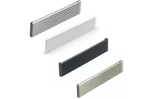 GRESINEX Rejilla de Aireación para Horno de Cocina – Ventilación Superior o Inferior para Mueble Empotrable – 8 Lamas, 598x124mm - Modulo 60 – Blanco, Negro, Cromo Mate, Inox (Negro)