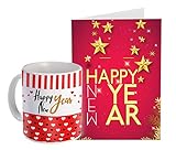 Sky Trends New Year Gifts and Merry Christmas Gifts 2018 Gifts Printed Coffee Mug with Printed Greeting Card for New Year Gifts for Friend Girlfriend Boy Friend 010