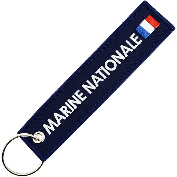 Porte-clés Brodé Drapeau Maritime - Lettre O (OSCAR) - Patch Tissu - France