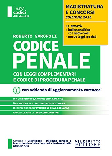 Codice penale con leggi complementari e codice di procedura penale. Concorso magistratura libro