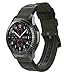 Produktbild Glowjoy Armband kompatibel für Samsung Gear S3 / Galaxy Watch 46MM,Premium Nylon Uhrenarmband Ersatzband mit Verstellbarem Edelstahl Schnalle Sportarmband für Damen Herren (Armeegrün)