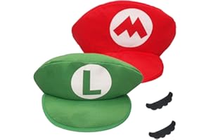 ZOOMPIL Cosplay Hat, Gorra De Béisbol, Anime Hat Topper Carnaval Halloween Anime Adulto Topper Niño Decoración de Fiesta Cosplay Rojo Y Verde