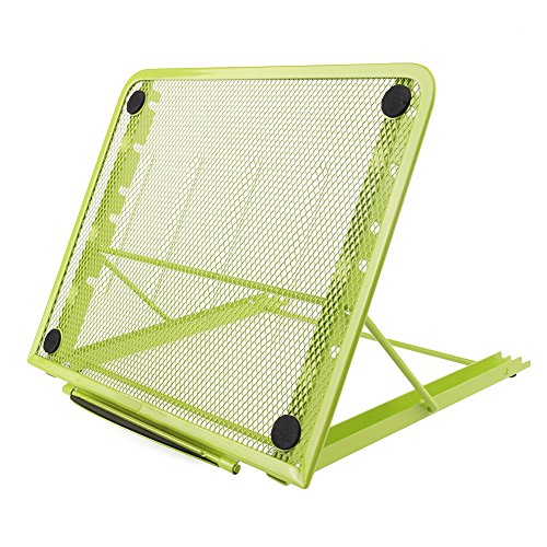 Laptopständer, belüftet, verstellbar, Metall Ineinander Notebook Standplatz, 24x19CM / 9.45x7.48Inch (grün)