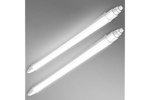 ALUSSO LIGHTING Lot de 2 Réglette LED 116cm, 36W 3600LM 5000K Neutre Blanc IP65 Extérieur étanche Neon LED, Tubes Lumineux pour Garage, Cave, Entrepôt, Bureau, Atelier, éclairage de cuisine