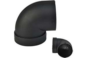 BNOYONERAS Tubo ad Arco 60 mm per il Collegamento di Tubo Dell'aria Calda Riscaldamento ad Aria a 90 Gradi in Plastica, Uscita Dell'aria, in Plastica, Adatto per Riscaldamento ad Aria Diesel