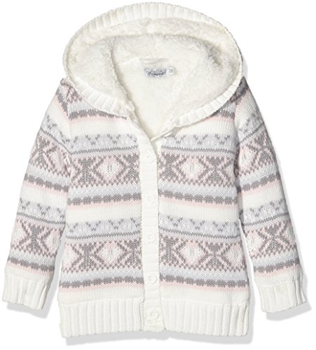 Dirkje Baby Girls' 34V-23200MH Cardigan, Rose (Light Pink/Grey/Off White), 9-12 Months