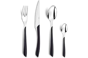 Amefa Eclat Zestaw Sztućców, Czarny/Srebrny, 24 Elementy