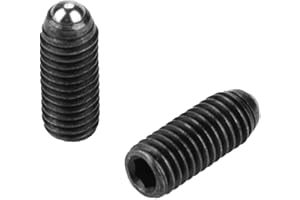 HILILAND 10 unids M8 Hexagonal Bola de bola Émbolos de resorte Tornillo de rosca Tornillo de bola Émbolo Fuerza de acero al carbono Émbolo de bola(M8*20(10PCS))