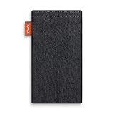 YOMIX Handytasche MALIN für Sony Xperia XZ Premium aus Jeansstoff mit genialer Display-Reinigungsfunktion durch Microfaserinnenfutter - 