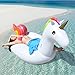 Produktbild Aufblasbare Einhorn Luftmatratze - Super Spaß für Kinder und Erwachsene - lustiges Must-have am Strand und im Schwimmbad - Wasser-Spielzeug Pool Luftmatratze Schwimmtier - schnell aufblasbar mit Spezial- Ventil