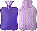 Produktbild attmu Spiralschneider Classic Gummi Transparent Wärmflasche 2 Liter mit Knit Cover – Violett