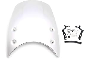 ‎GIDIBII GIDIBII Aluminium Motorrad Windschutzscheibe Luftstrom Windabweiser Fliegengitter Scheinwerfer Verkleidung Abdeckung für R Nine T 2014-2019 (Silber)