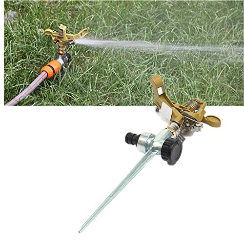 Preisvergleich Produktbild Ouneed - Pulsationssprenger zur Bewässerung Bewässerungssystem Automatisches, massiv aus Metall Rasensprenger, Kreisregner 360° für große flächen, perfekt für Rasen, Pflanzen, Blumen, Gemüse