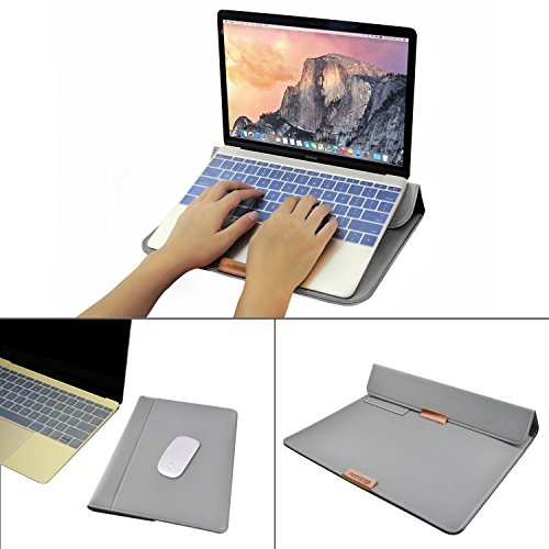 Morecoo Macbook Air & Pro 13.3″ Tasche, macbook 12 Retina, Apple Macbook 13 Schutzhülle, Eine Hohe Qualität Hülle für Macbook Retina 12.9 Zoll Laptop Hülle (13-13.3 Zoll, Grau) - 5
