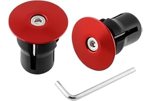 MUQZI Bicycle Handlebar Bar End Plugs Caps - Aluminum Handle Bar Ends Caps, Suitable for Most Bicycles Road Bike Mountain Bike BMX MTB Fixie(One Pair)