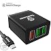 GeekCases ZipCube+ 3.4A / 17 Watts / 3 USB Universal Wall Charger Adapter [IntelliCharge / Indian Plugs / Multi Protect Features / With 1.2M - 3.0A Micro USB Cable] for Smartphones & Tablets - Black RS.899.00