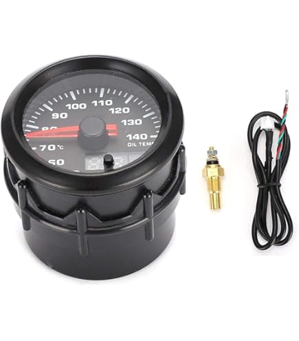 Jeffergarden M10x1 52mm 3 en 1 jauge de voiture température de l'eau ＋ pression d'huile ＋ Instrument combiné de tension pour la Modification automatique