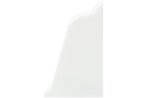 DQ-PP 1 barre d'angle droite | Blanc | 38 x 25 mm | PVC | Plinthe de finition pour plan de travail, cuisine, plinthe de finition murale, barre de table
