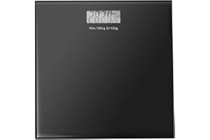 Jazooli Digital Bathroom Scales - Digital Scales Weight Machine for People with Accurate Sensors, Electronic Bath Weighing Scales for Body Weight, Step-On with LCD Display - Black