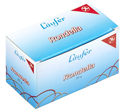 Läufer 50445 Rondella Gummiringe "Nr. 8", Durchmesser 50 mm, 50 g Schachtel, rot