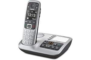 Gigaset E560A - Telefono Cordless DECT con Segreteria, Tasti Grandi, Numeri sul Display Grandi, Tastiera Illuminata, Suonerie e Audio Potenziato, Tasto SOS, Grigio [Versione Italiana]