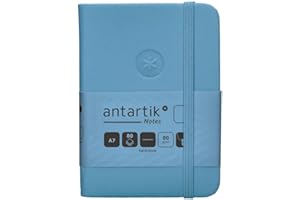 Antartik CUADERNO CON GOMILLA NOTES TAPA DURA A7 HOJAS LISAS AZUL CLARO 80 HOJAS 80 GR FSC