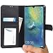 Produktbild Mate 20 X & Mate 20 X (5G) Hülle [Schwarz] Tasche Mate 20X Brieftasche [Abacus24-7® Bookstyle] Handy-hülle mit Ständer Fächern, kompatibel mit Huawei Mate 20X (5G) Case Cover