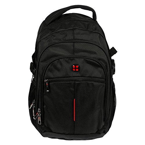 Christian Wippermann Buissnes Comfort Laptop bis 15,4 Zoll Schul Rucksack in Schwarz - 4