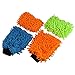 Produktbild Microfaser-Set Mikrofaser Putz Handschuh und Schwamm 4er Set Reinigungstuch Auto Haushalt Haustier Hund Pfoten