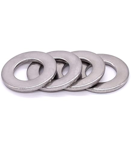 304 Stainless Steel Flat Washers 10-Pack - 3/4" ID X 1-1/3" OD Fender Washers