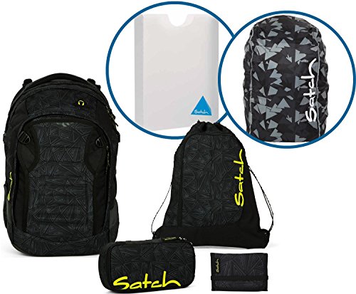 Preisvergleich Produktbild Satch Schulrucksack-Set 6-tlg Match Black Bermuda 9L0 black bermuda