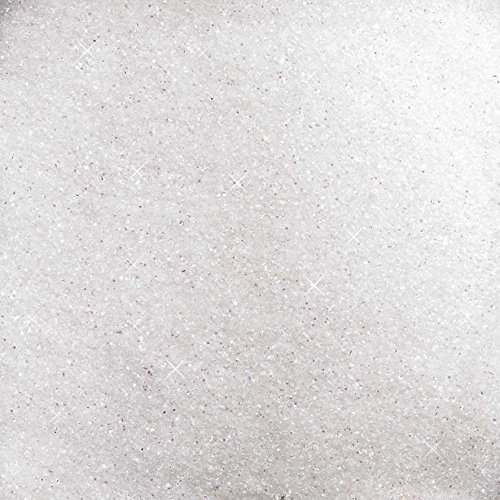 GLITTER - GLASSAND 0,1 - 1 mm. 1 kg. Glittersand, Streudeko. 1000 g in weiß NATUR -99