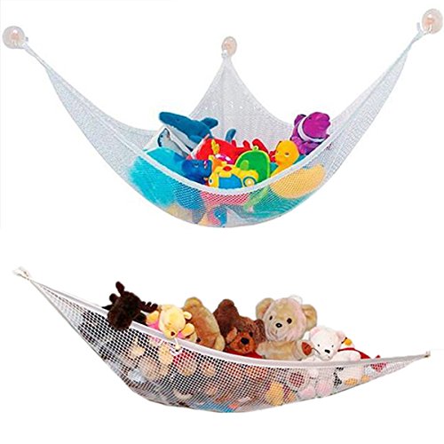 Lalang White Baby Toy Hammock Kids Toys Storage Bag Keep Bedroom Tidy (80*60*60cm)