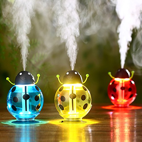 USB Mini Marienkäfer Muster Luftbefeuchter Haus Tisch Dekor – Gelb - 5