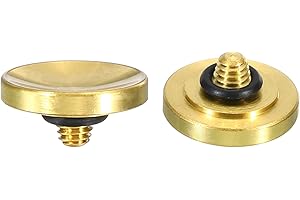 PATIKIL 2 Stück Kamera-Auslöserknopf Metall Auslöseknopf Reine Kupfer Kamera Auslöser Konkav Kompatibel mit DSLR/SLR Kamera Goldton