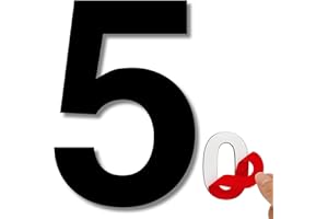 LEIASA | Numéro Adhésif Maison - 100 mm - Acier Inoxydable 304 - Nº 5 - Numéro Appartement/Hôtel - Numérotation des Portes - Numéro Adresse - Extérieur et Intérieur - Numéro 5 (5, 100 mm)