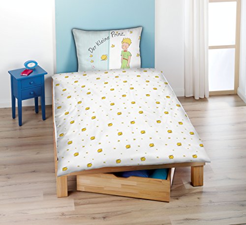 süße Kinderbettwäsche Kinder Bettwäsche Der kleine Prinz 100×135 Jungen Mädchen Wendebettwäsche Kinder-Bettwäsche hochwertige Baumwolle Reißverschluss - 3