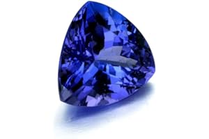 TEAFIRST 10mm Beautiful Blue Tanzanite AAA Stunning Trillion Cut Loose Gemstone 6.20ct, App 1cm*1cm*0.6cm, Artificial Tanzanite zircon, loose stone