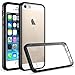 COCK Hybrid Soft Bumper and Hard Acrylic Crystal Transparent Back Cover TPU Cover Case for Apple iPhone 5s (Black) Scratch Resistant Shock Absorbing RS.700.00