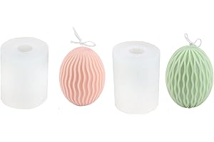 Xidmold 2 Stücke Ostern Eier Silikonform Kerzenformen 3D Osterei Silikon-Formen Seifenform Silikon Ei Backform Silikon Ostereiform für Tortendeko, Schokolade, Seife, Sojawachs Kerzen, Ostergeschenke