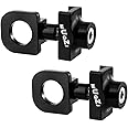 Saipor 2pcs Bicycle Chain Tensioner Adjuster Aluminum Alloy Chain Fastener for BMX Fixie Bike Single Speed Bicycle, Black
